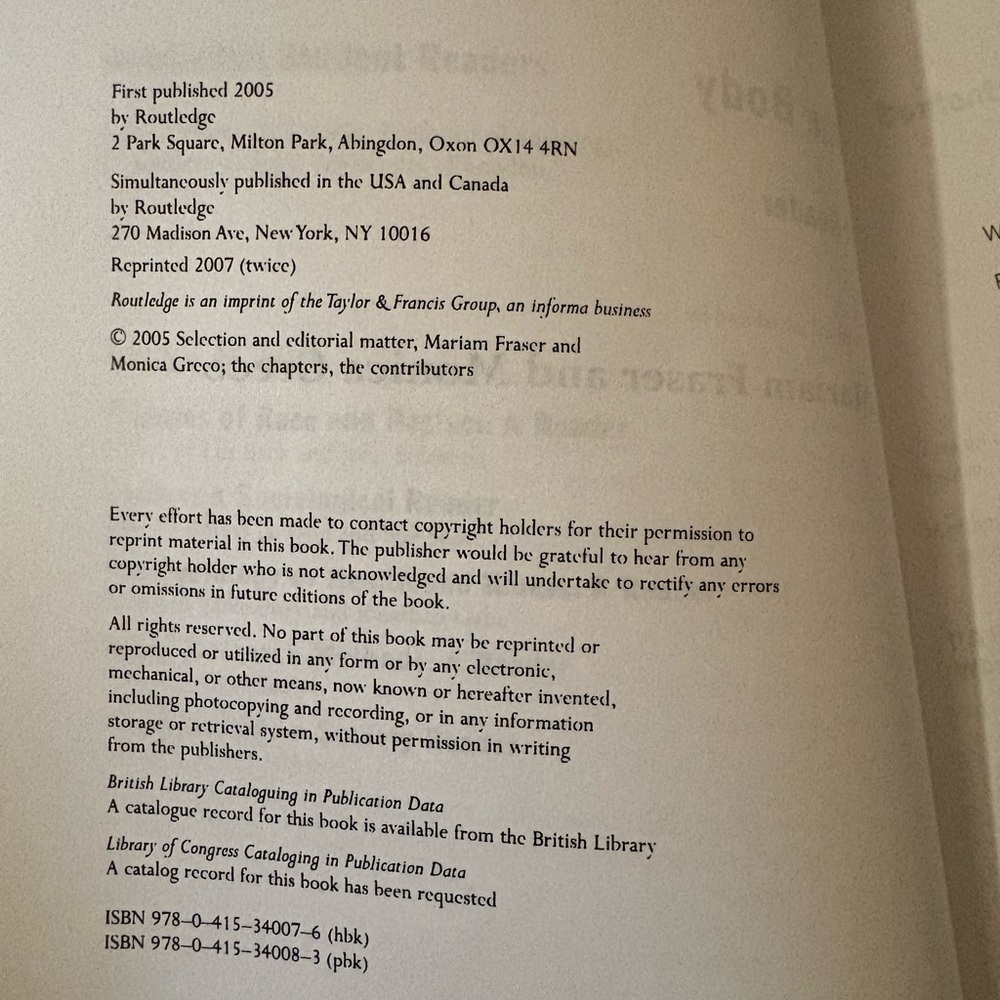 The Body A Reader Routledge Student Readers - Picture 3 of 3